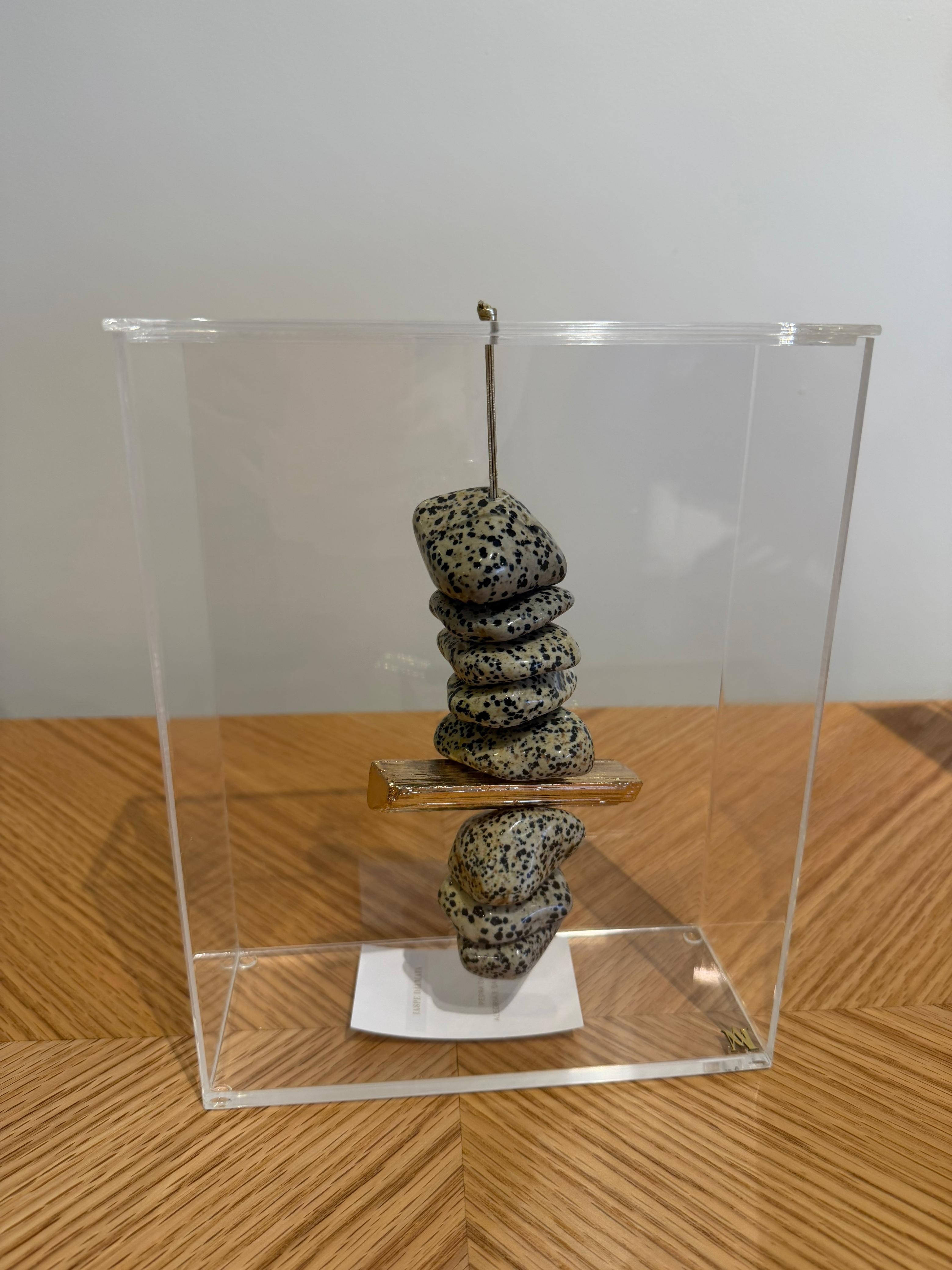 Caja acrílico  Piedra Jaspe Dálmata