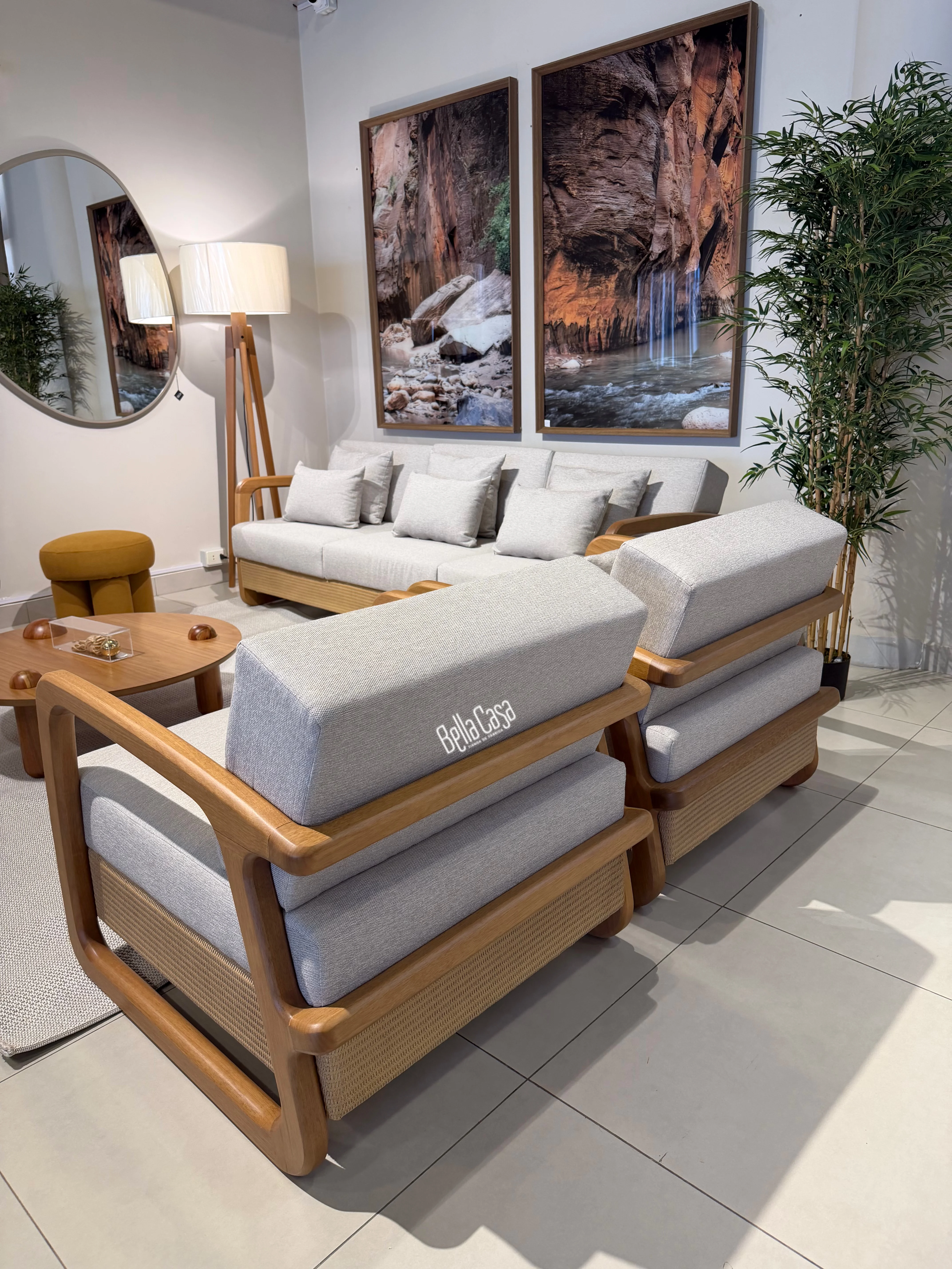 Juego de exterior Delmare en madera maciza - Vista 3