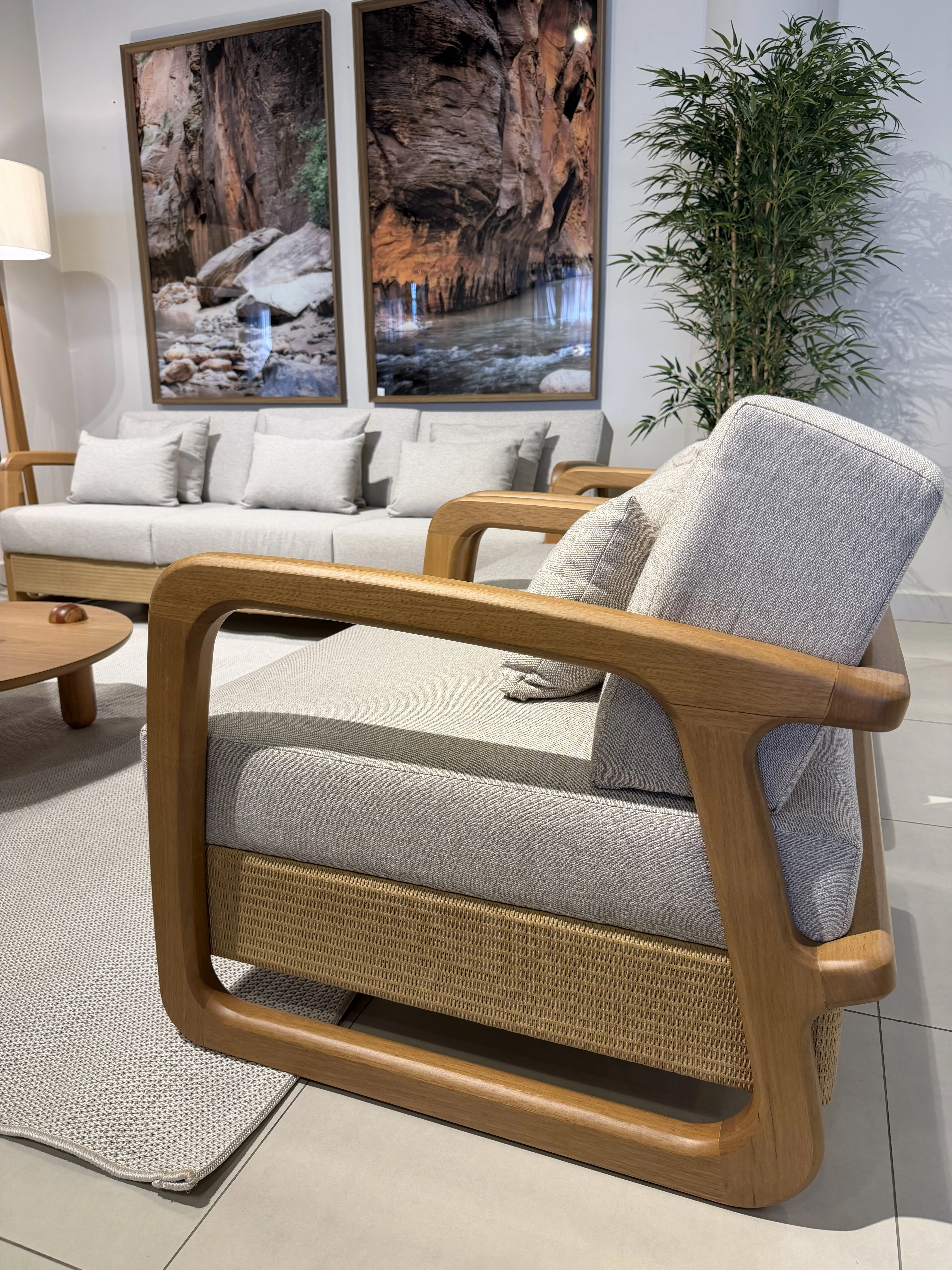 Juego de exterior Delmare en madera maciza - Vista 4